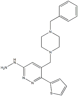 6-(2-Thienyl)-3-hydrazino-5-[(4-benzyl-1-piperazinyl)methyl]pyridazine