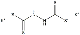 1,2-ヒドラジンビス(ジチオカルボン酸)ジカリウム 化学構造式