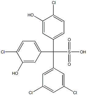 (3,5-Dichlorophenyl)bis(4-chloro-3-hydroxyphenyl)methanesulfonic acid,,结构式