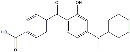 p-[4-(N-Cyclohexyl-N-methylamino)-2-hydroxybenzoyl]benzoic acid,,结构式