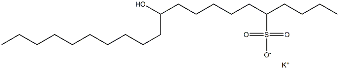 11-Hydroxyhenicosane-5-sulfonic acid potassium salt Struktur