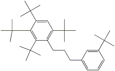 1-(2,3,4,6-Tetra-tert-butylphenyl)-3-(3-tert-butylphenyl)propane Struktur