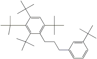 1-(2,3,4,6-Tetra-tert-butylphenyl)-3-(3-tert-butylphenyl)propane Structure