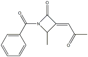 (E)-3-(2-Oxopropylidene)-4-methyl-1-(benzoyl)azetidin-2-one 结构式