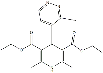 1,4-Dihydro-2,6-dimethyl-4-(3-methyl-4-pyridazinyl)pyridine-3,5-dicarboxylic acid diethyl ester Structure