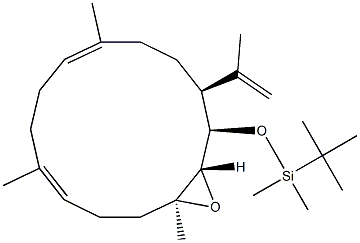 (1R,2S,3S,6E,10E,14S)-1-(tert-Butyldimethylsilyloxy)-2,3-epoxy-14-(1-methylethenyl)-3,7,11-trimethylcyclotetradeca-6,10-diene|