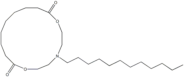 5-Dodecyl-5-aza-2,8-dioxacyclohexadecane-1,9-dione,,结构式