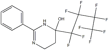 2-Phenyl-4-(nonafluorobutyl)-3,4,5,6-tetrahydropyrimidin-4-ol 结构式