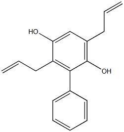 3,6-Bis(2-propenyl)-2-phenylhydroquinone 结构式