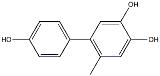 6-Methyl-1,1'-biphenyl-3,4,4'-triol,,结构式
