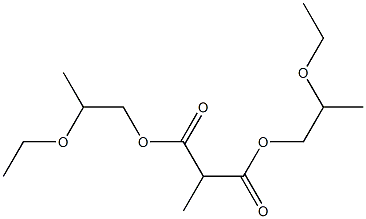Ethane-1,1-dicarboxylic acid bis(2-ethoxypropyl) ester Struktur