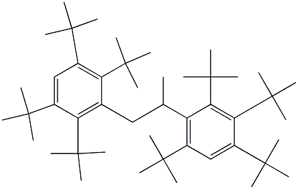 2-(2,3,4,6-Tetra-tert-butylphenyl)-1-(2,3,5,6-tetra-tert-butylphenyl)propane Struktur