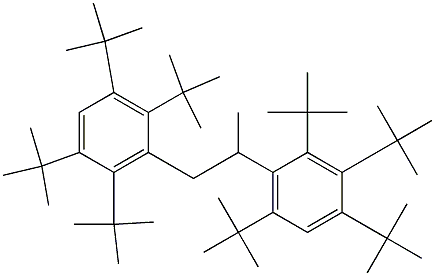 2-(2,3,4,6-Tetra-tert-butylphenyl)-1-(2,3,5,6-tetra-tert-butylphenyl)propane Structure