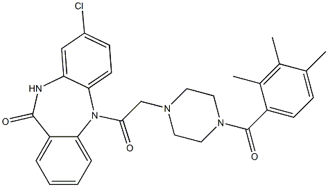 8-Chloro-5-[[4-(2,3,4-trimethylbenzoyl)piperazin-1-yl]acetyl]-5,10-dihydro-11H-dibenzo[b,e][1,4]diazepin-11-one