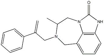 4,5,6,7-テトラヒドロ-5-メチル-6-(2-フェニル-2-プロペニル)イミダゾ[4,5,1-jk][1,4]ベンゾジアゼピン-2(1H)-オン 化学構造式