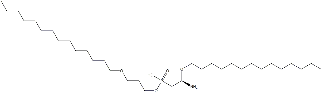 (+)-(2-Aminoethyl)phosphonic acid hydrogen (R)-2,3-bis(tetradecyloxy)propyl ester 结构式