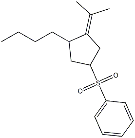 1-(1-メチルエチリデン)-2-ブチル-4-フェニルスルホニルシクロペンタン 化学構造式