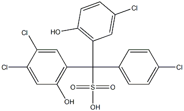 (4-Chlorophenyl)(3-chloro-6-hydroxyphenyl)(3,4-dichloro-6-hydroxyphenyl)methanesulfonic acid Structure