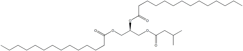 [R,(+)]-1,2,3-Propanetriol 1-isovalerate 2,3-dimyristate Structure