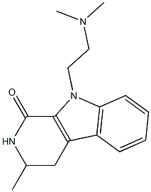 9-[2-(Dimethylamino)ethyl]-3,4-dihydro-3-methyl-9H-pyrido[3,4-b]indol-1(2H)-one Structure