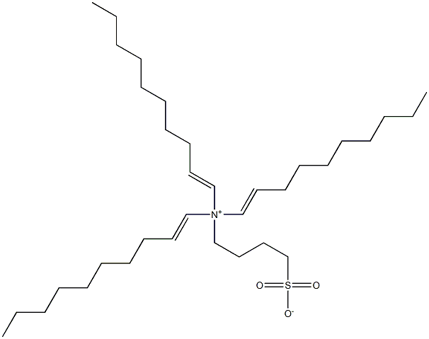 N,N-ジ(1-デセニル)-N-(4-スルホナトブチル)-1-デセン-1-アミニウム 化学構造式