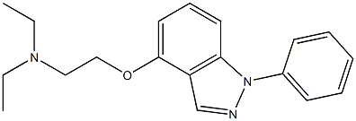 1-Phenyl-4-[2-(diethylamino)ethoxy]-1H-indazole,,结构式