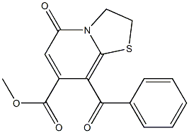 8-ベンゾイル-2,3-ジヒドロ-5-オキソ-5H-チアゾロ[3,2-a]ピリジン-7-カルボン酸メチル 化学構造式