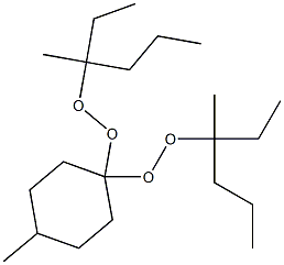 4-Methyl-1,1-bis(1-ethyl-1-methylbutylperoxy)cyclohexane Structure