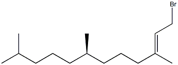[R,(-)]-1-Bromo-3,7,11-trimethyl-2-dodecene Structure