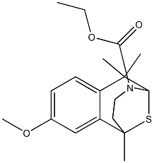 2,6-Epithio-3-ethoxycarbonyl-1,2,3,4,5,6-hexahydro-8-methoxy-1,1,6-trimethyl-3-benzazocine Structure