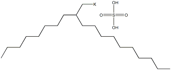 Sulfuric acid 2-octyldodecyl=potassium salt,,结构式