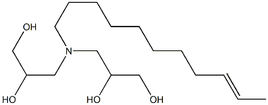 3,3'-(9-Undecenylimino)bis(propane-1,2-diol) 结构式