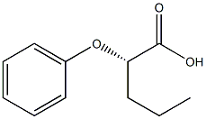 [S,(-)]-2-フェノキシ吉草酸 化学構造式