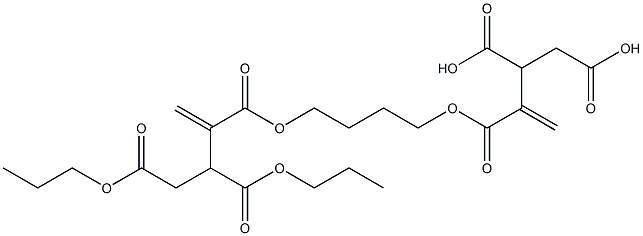 3,3'-[1,4-Butanediylbis(oxycarbonyl)]bis(3-butene-1,2-dicarboxylic acid dipropyl) ester,,结构式