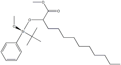(R)-2-[[Phenyl(methoxy)(tert-butyl)silyl]oxy]lauric acid methyl ester,,结构式