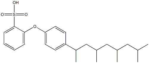 2-[4-(1,3,5,7-テトラメチルオクチル)フェノキシ]ベンゼンスルホン酸 化学構造式