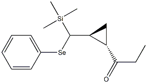 (1S,2S)-1-Propionyl-2-[(phenylseleno)(trimethylsilyl)methyl]cyclopropane,,结构式