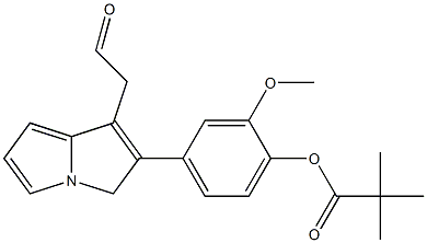 2-[3-Methoxy-4-(pivaloyloxy)phenyl]-1-pyrrolizinoethanone Structure