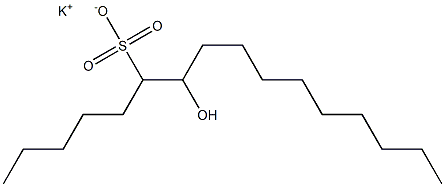 7-Hydroxyhexadecane-6-sulfonic acid potassium salt,,结构式