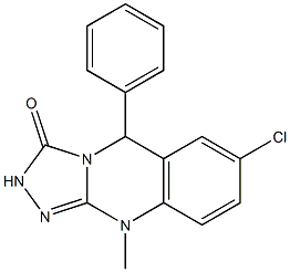 7-Chloro-5,10-dihydro-10-methyl-5-phenyl-1,2,4-triazolo[3,4-b]quinazolin-3(2H)-one