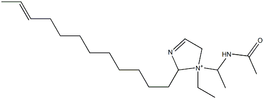 1-[1-(アセチルアミノ)エチル]-2-(10-ドデセニル)-1-エチル-3-イミダゾリン-1-イウム 化学構造式