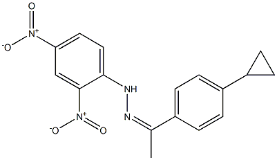 4'-シクロプロピルアセトフェノン2,4-ジニトロフェニルヒドラゾン 化学構造式
