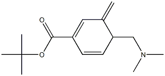 4-Dimethylaminomethyl-3-methylene-1,5-cyclohexadiene-1-carboxylic acid tert-butyl ester,,结构式
