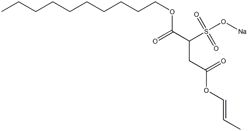 2-(Sodiosulfo)succinic acid 1-decyl 4-(1-propenyl) ester Struktur