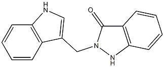 2-[(1H-Indol-3-yl)methyl]-1H-indazol-3(2H)-one,,结构式