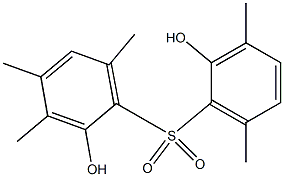 2,2'-Dihydroxy-3,3',4,6,6'-pentamethyl[sulfonylbisbenzene] 结构式