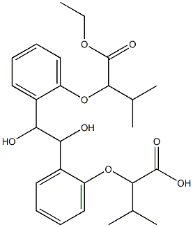 2,2'-[(1,2-Dihydroxyethylene)bis(2,1-phenyleneoxy)]bis(isovaleric acid ethyl) ester 结构式