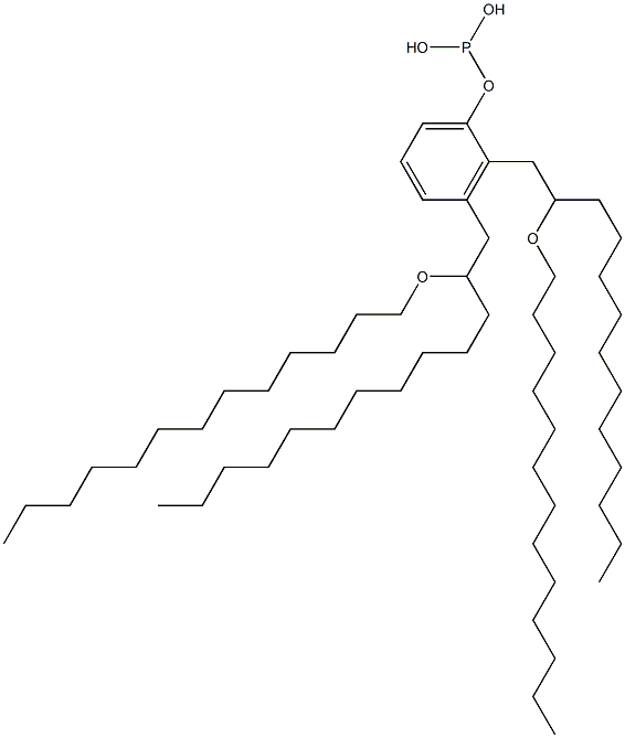 亜りん酸ビス[2-(トリデシルオキシ)トリデシル]フェニル 化学構造式