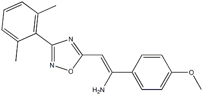 5-[(Z)-2-Amino-2-(4-methoxyphenyl)ethenyl]-3-(2,6-dimethylphenyl)-1,2,4-oxadiazole,,结构式