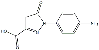 1-(4-Aminophenyl)-5-oxo-2-pyrazoline-3-carboxylic acid 结构式